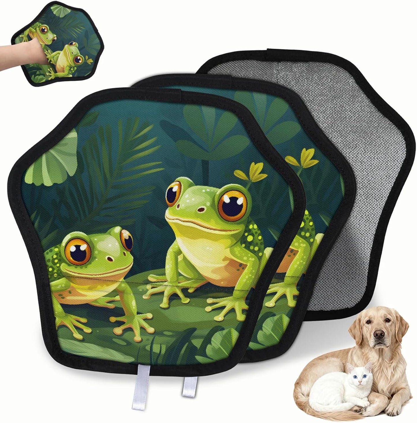 Pet Hair Removal Glove for Dogs Cats Reusable Washable Set