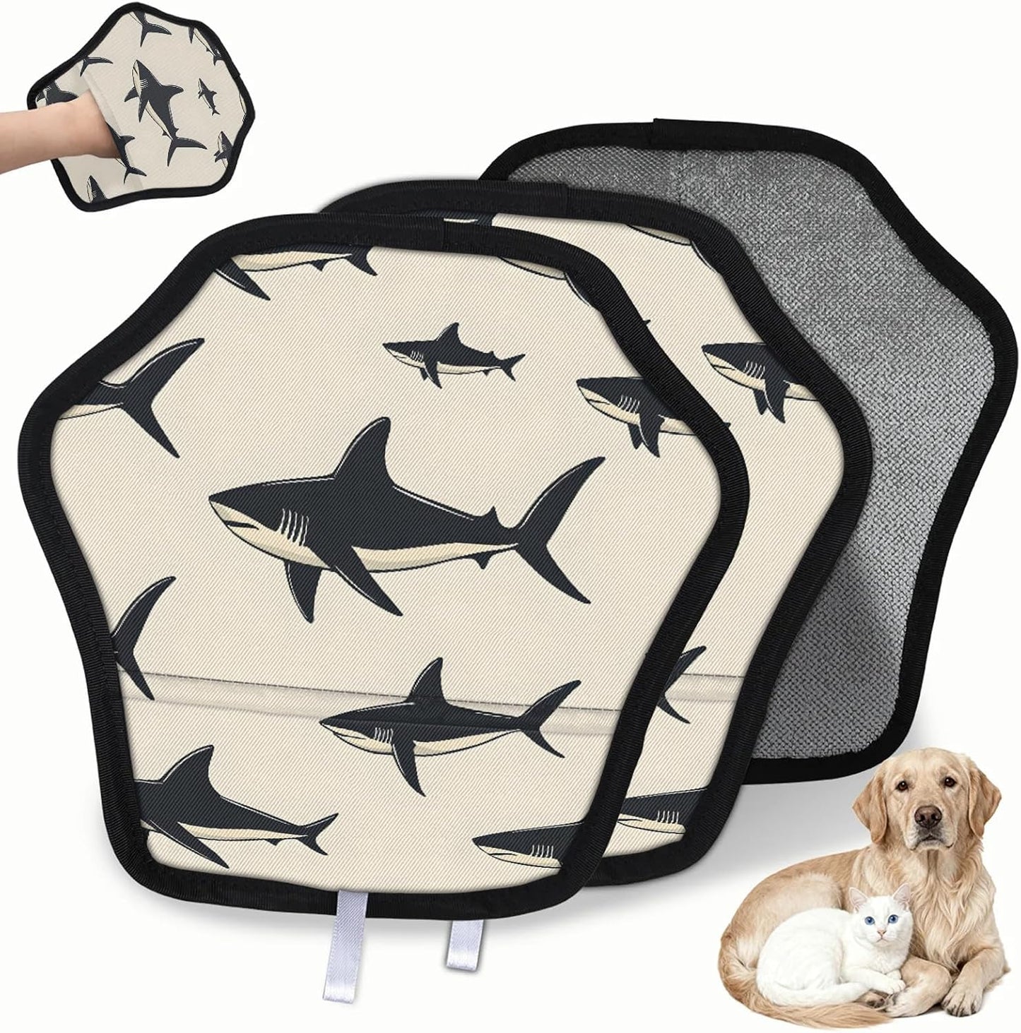 Ocean Sharks Vintage 2Pcs Electrostatic Reusable Pet Hair