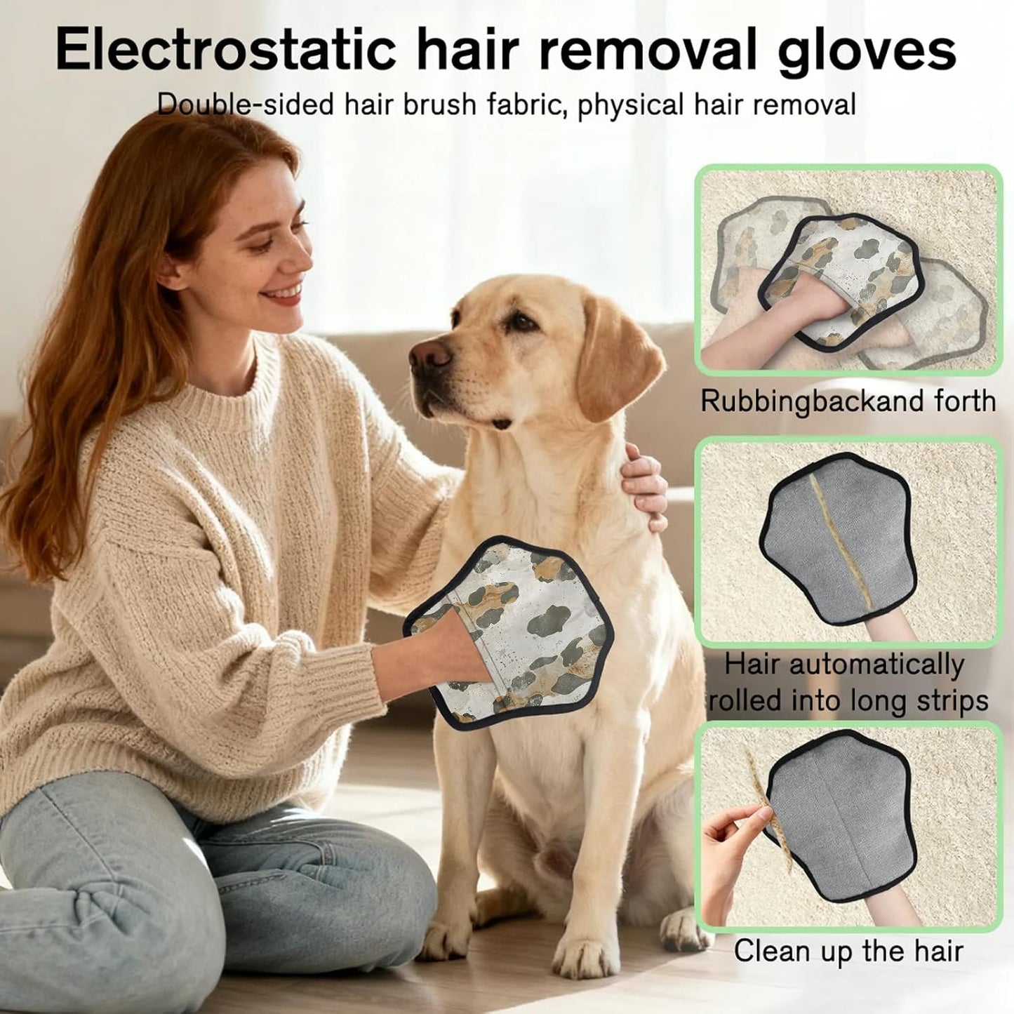 Animal Leopard Print 2Pcs Electrostatic Reusable Pet Hair