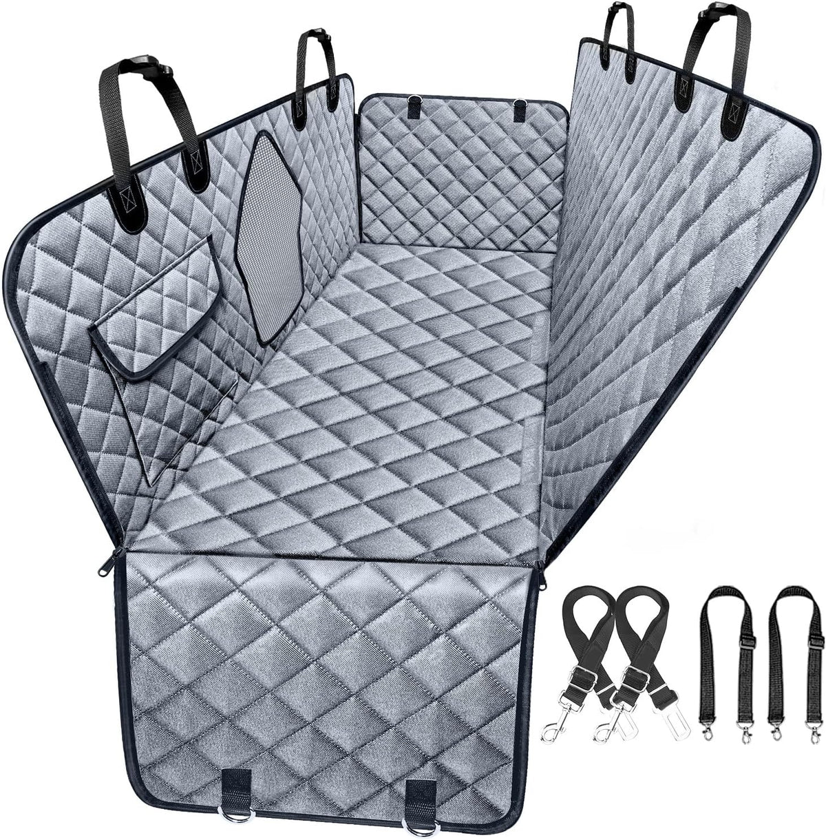 Dog Car Seat Cover for Dogs, Pet Seat Cover with Visual