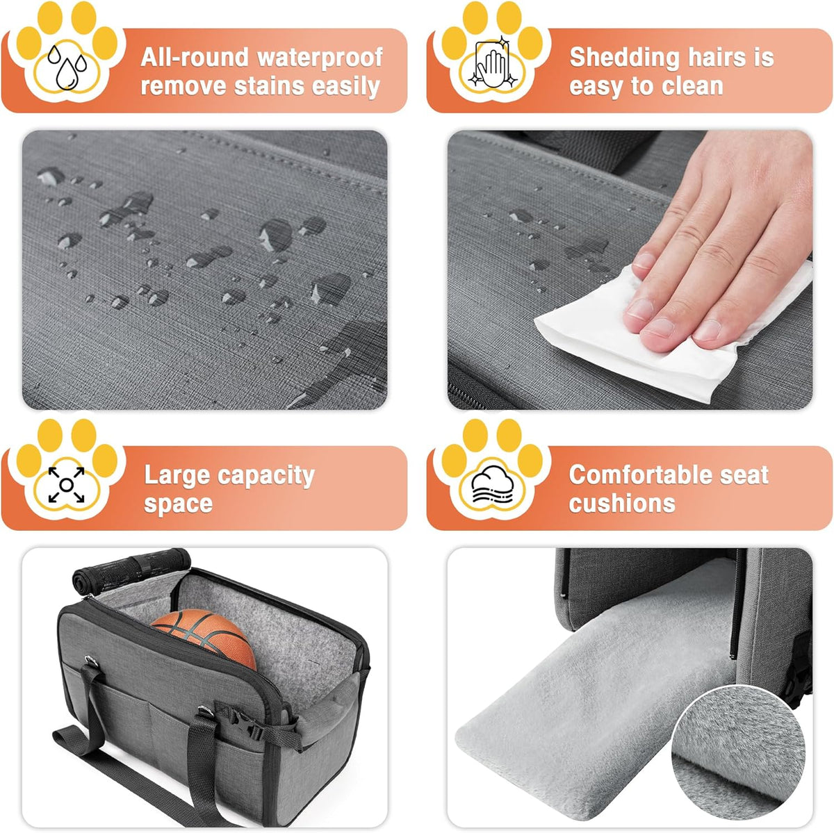 18 lbs Console Dog Car Seat Luxury Center Console Dog Car