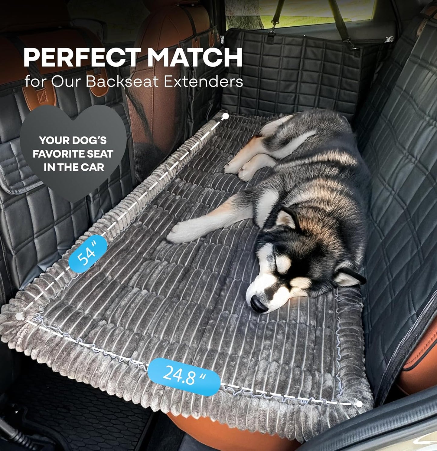 Dog Bed for Car Back Seat Extender - Non-Slip Backseat