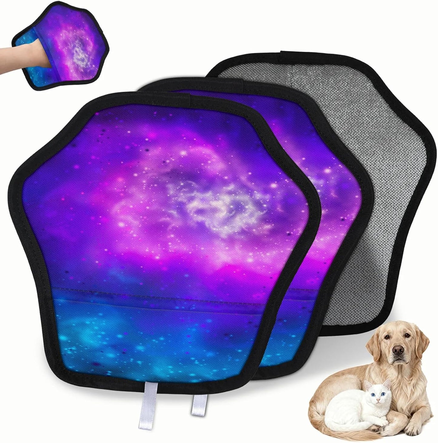 Pet Hair Removal Glove for Dogs Cats Reusable Washable Set