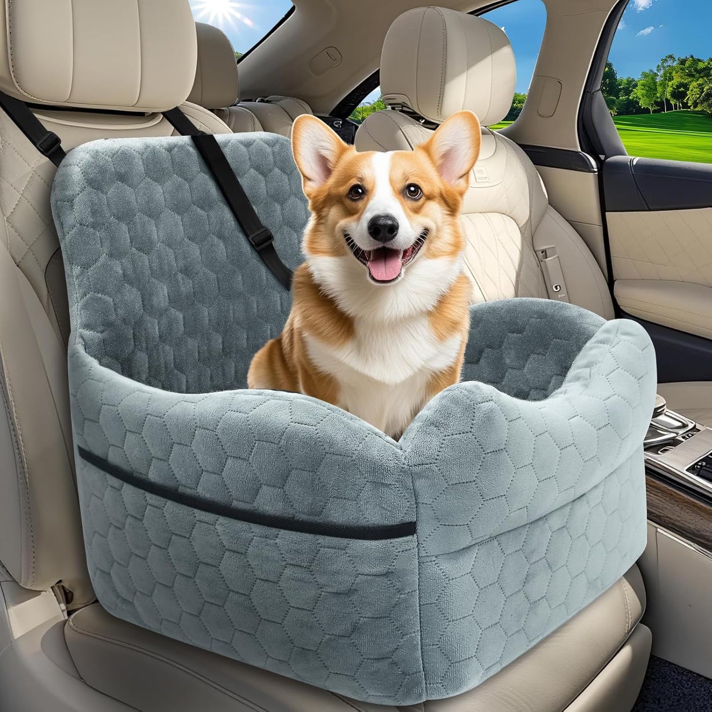 Dog Car Seat for Small/Medium Dogs - Puppy Car Seat Under