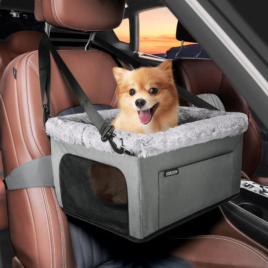Deluxe Dog Booster Seat with Sturdy Metal Frame and Safety