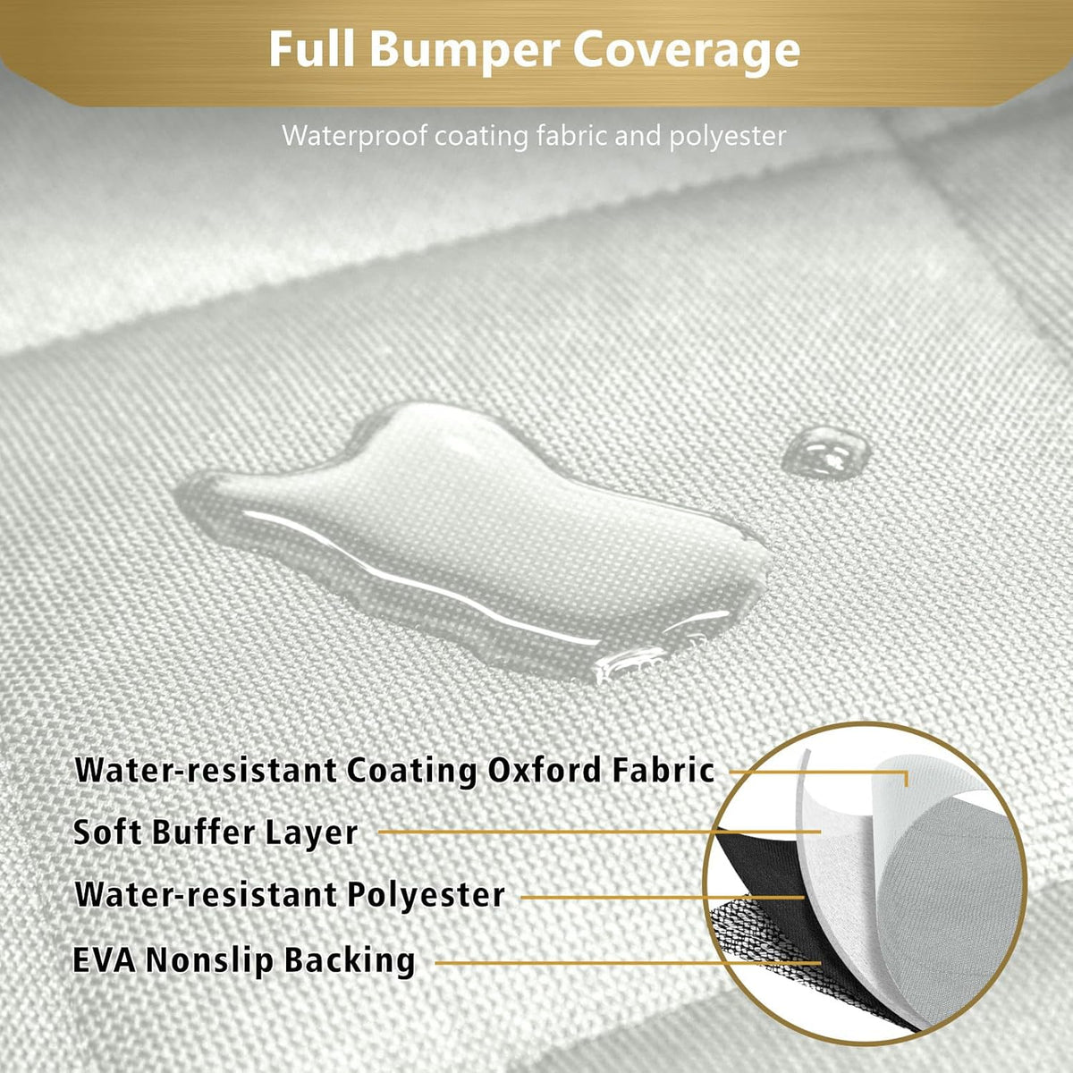 SUV Cargo Liner for Dogs with Side Flaps, Large Water