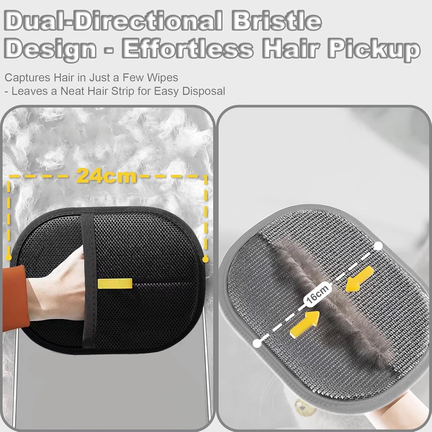 Pet Hair Remover Gloves for Dogs, Upgraded Electrostatic