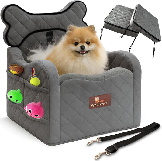 Yara’s Woofyverse Dog Seat for Car – Booster Seat for Small