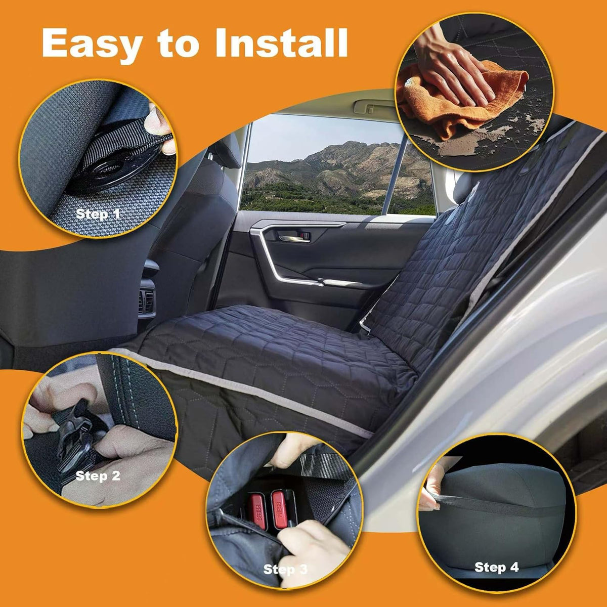 Relidura Bench Seat Cover for SUV Waterproof Seat Covers