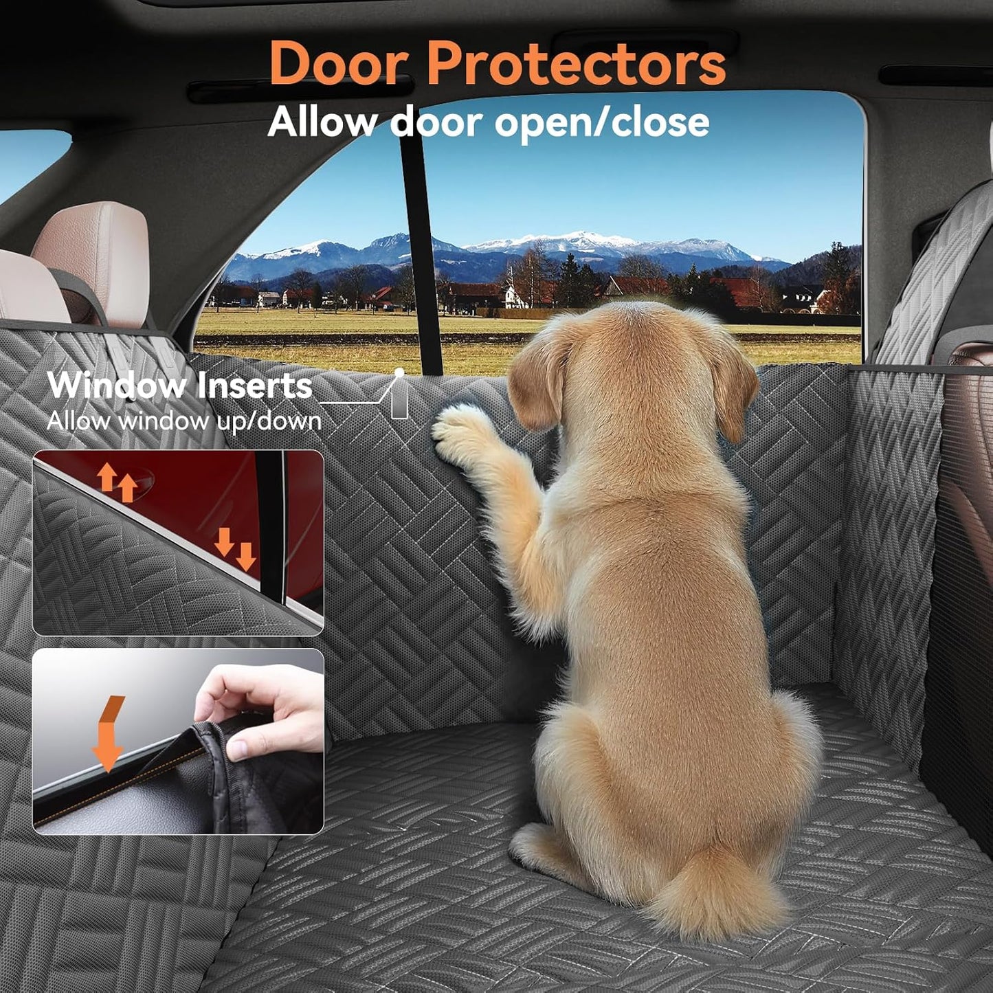 Dog Car Seat Cover for Back Seat- Heavy Duty Waterproof