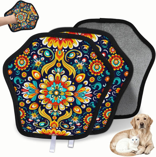 Enthic Flower Mandela 2Pcs Electrostatic Reusable Pet Hair