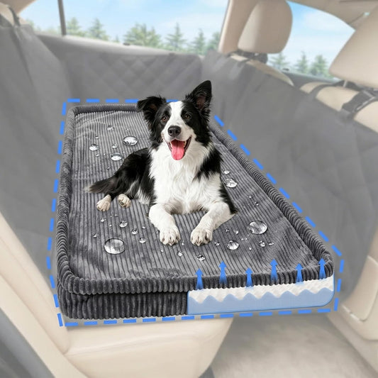 Dog Car Bed, Non-Slip Backseat Extender Pet Mat, Removable