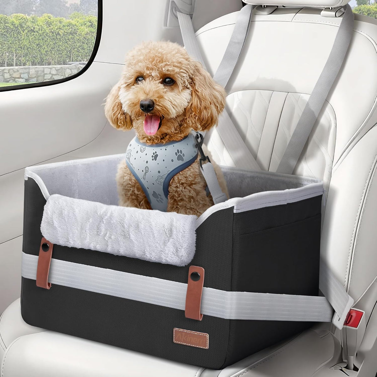 Dog Car Seat for Small Dogs, Puppy Seat with Memory Foam