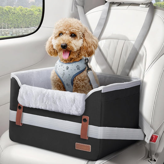 Dog Car Seat for Small Dogs, Puppy Seat with Memory Foam