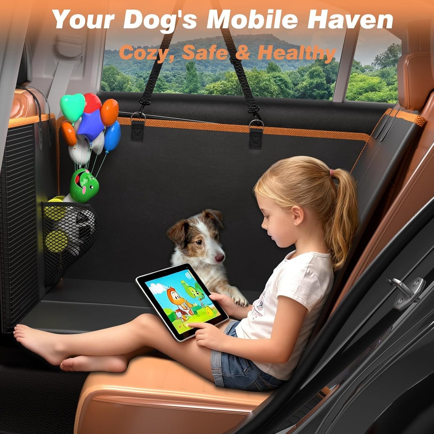 Back Seat Extender for Dogs: Mobile Cozy Pet Den! Skin-Safe