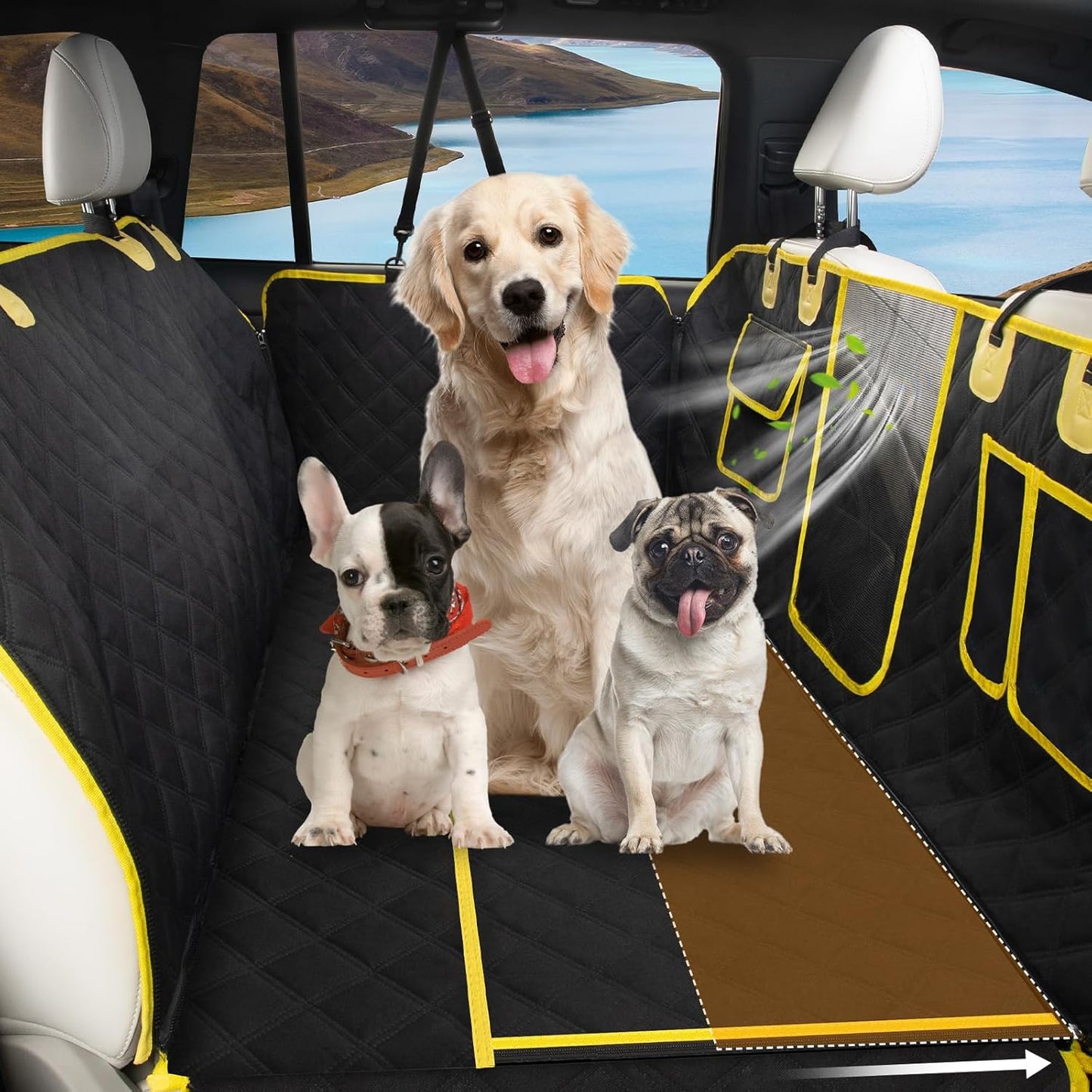 Dog Car Seat Cover: Waterproof Back Seat Extender for Dogs