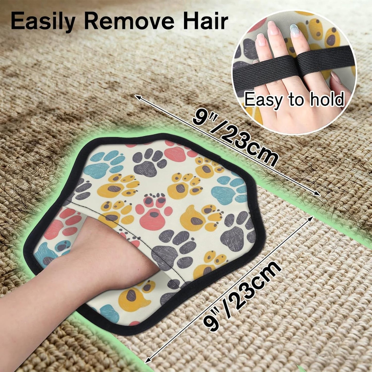 Kawaii Dog Paw 2Pcs Electrostatic Reusable Pet Hair Removal