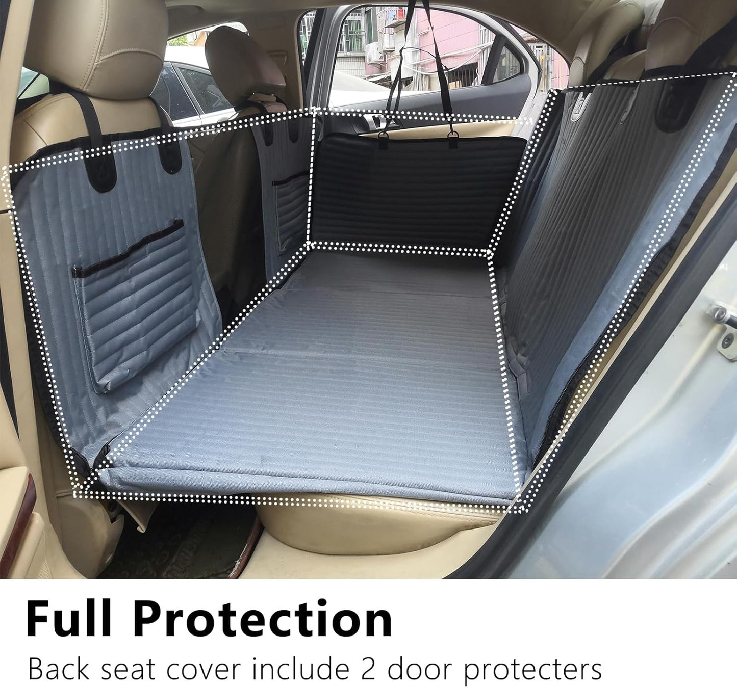 Back Seat Extender for Dogs, Dog Car Seat Cover, Back Seat
