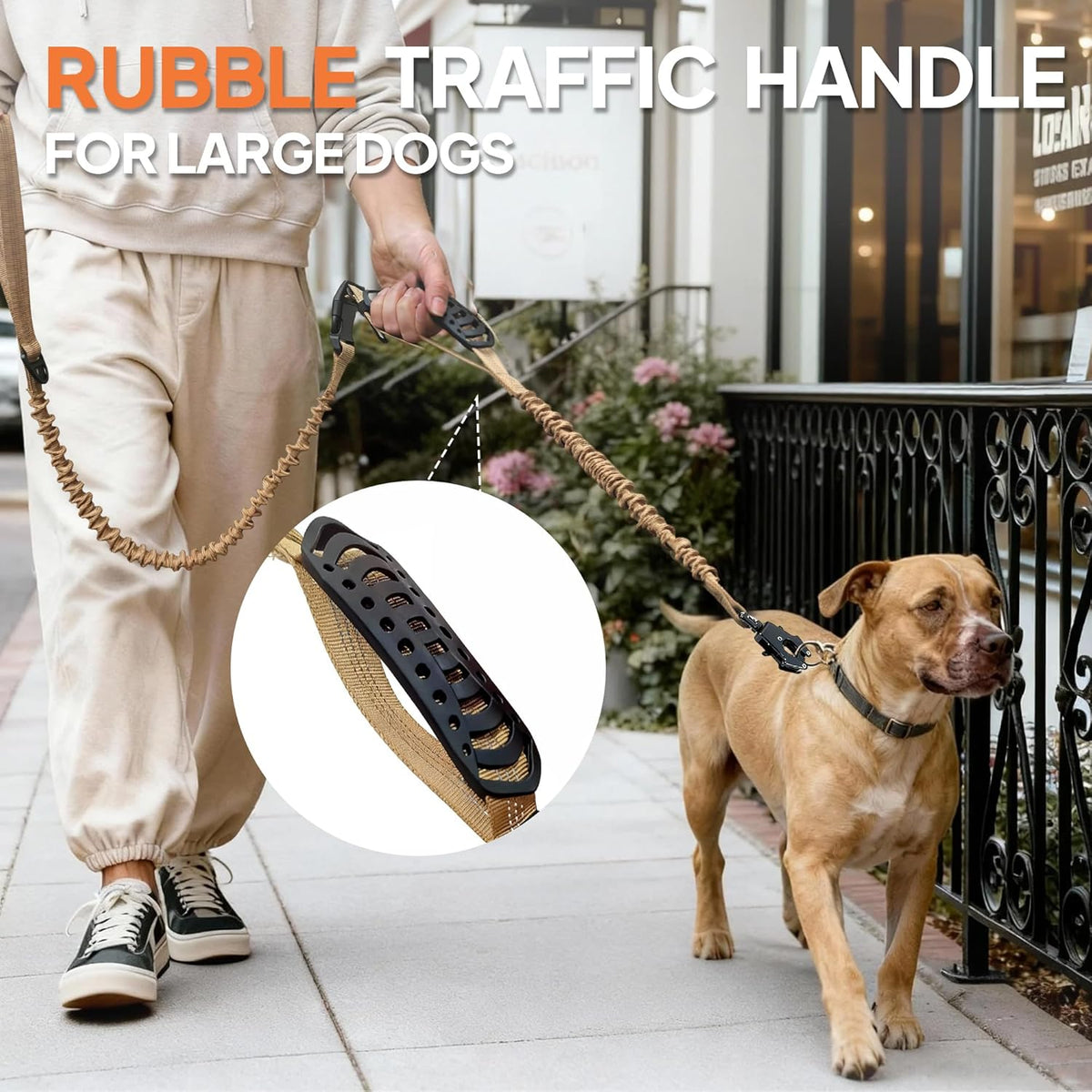 Tactical Dog Leash for Large Dogs, 5-7FT Shock Absorbing