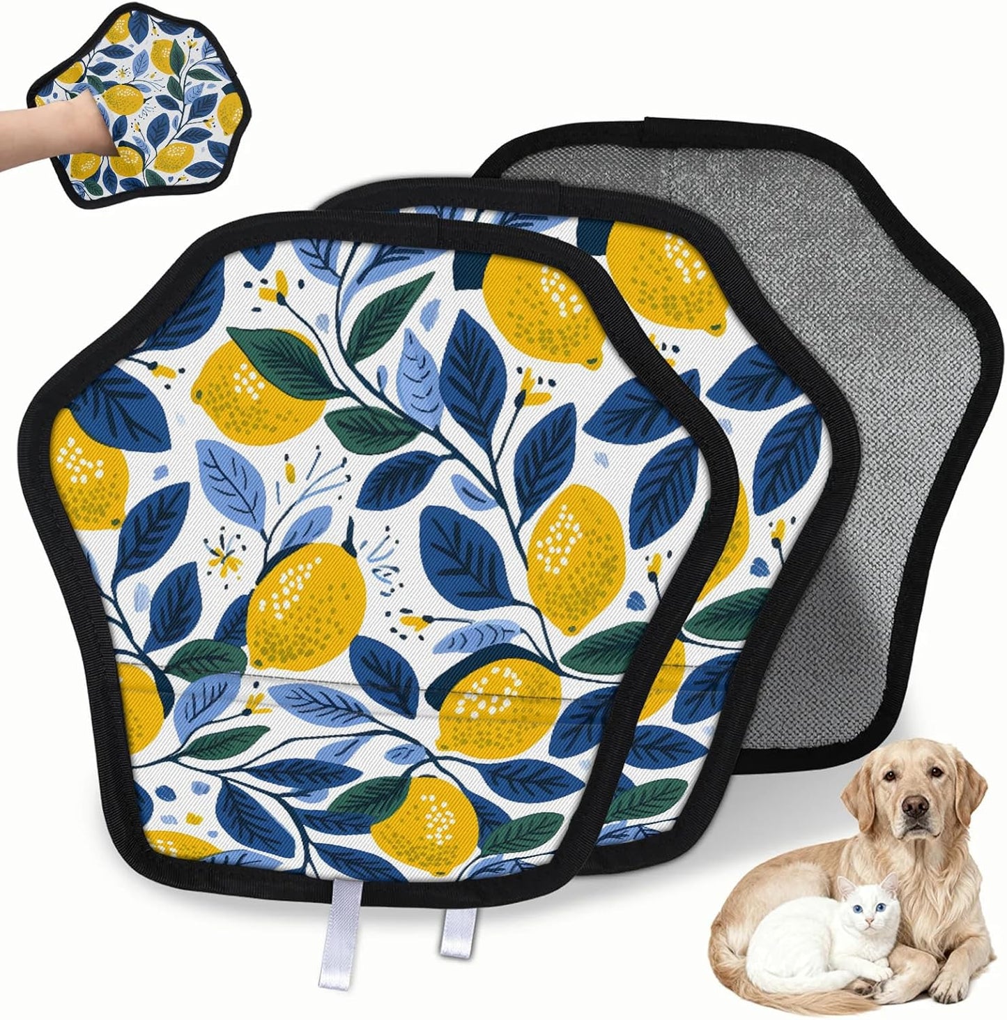 Rustic Yellow Fruit 2Pcs Electrostatic Reusable Pet Hair