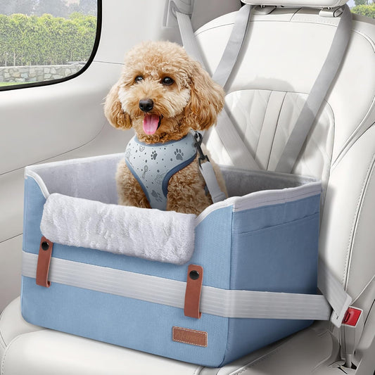 Dog Car Seat for Small Dogs, Puppy Seat with Memory Foam