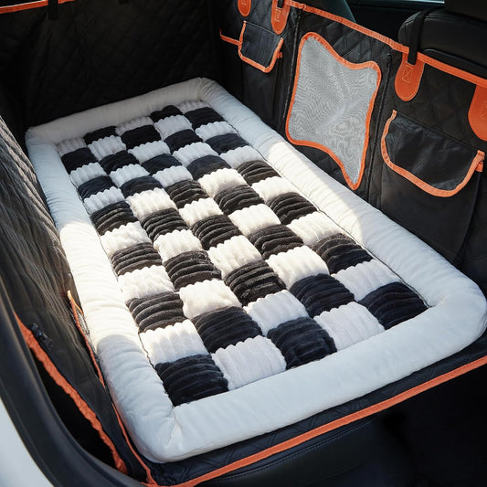 Backseat Pet Bed Mat,Dog Bed for Car,Fuzzy Dog Seat Cover