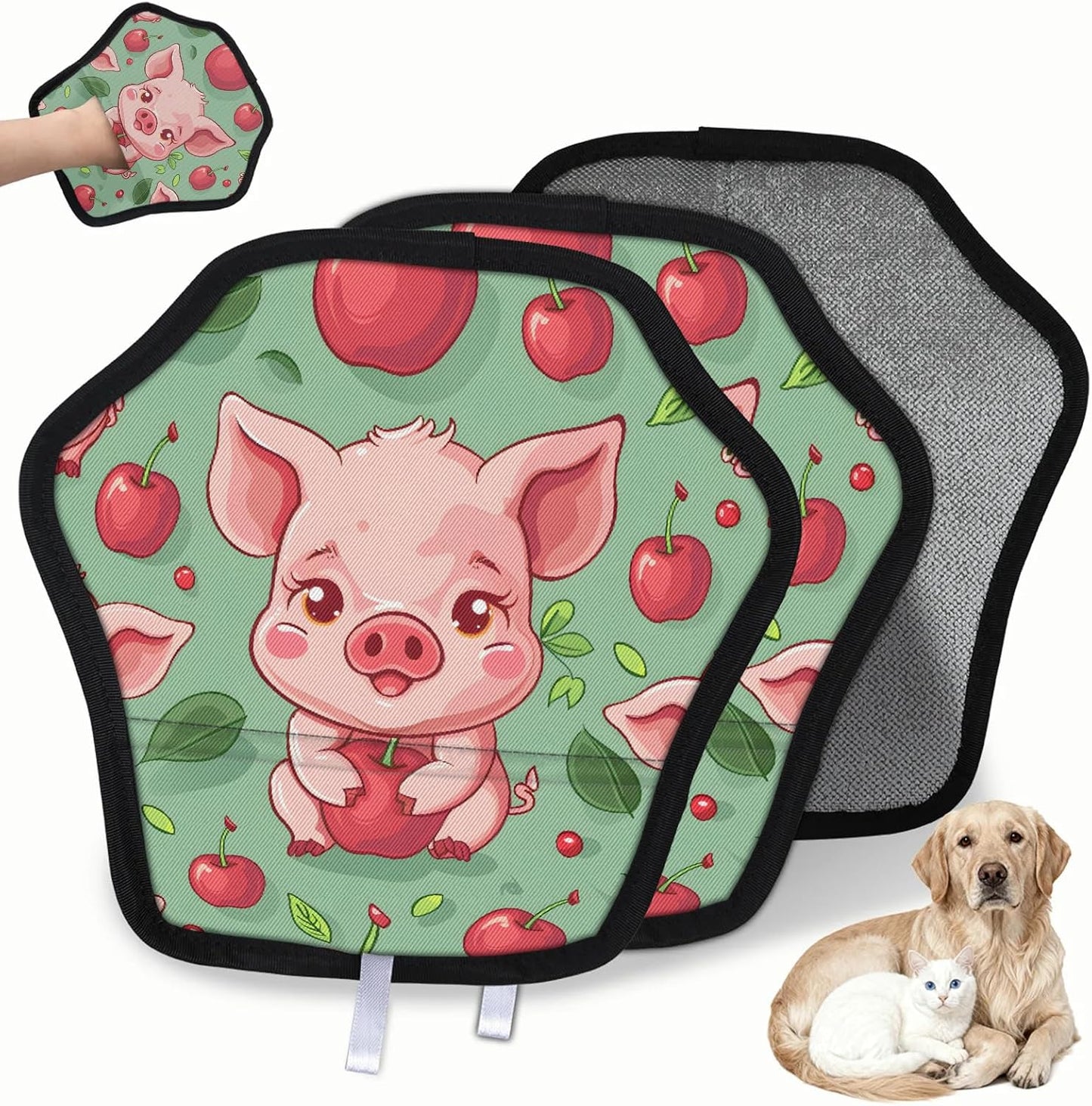Pet Hair Removal Glove for Dogs Cats Reusable Washable Set