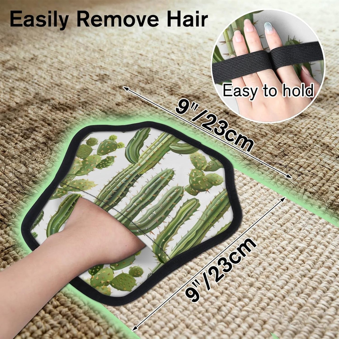 Cactus Plants 2Pcs Electrostatic Reusable Pet Hair Removal