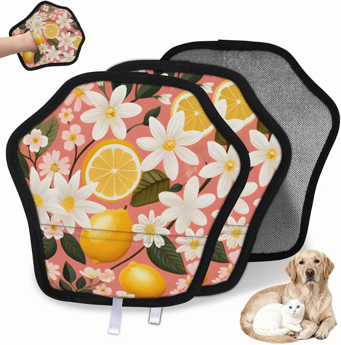 Pet Hair Removal Glove for Dogs Cats Reusable Washable Set