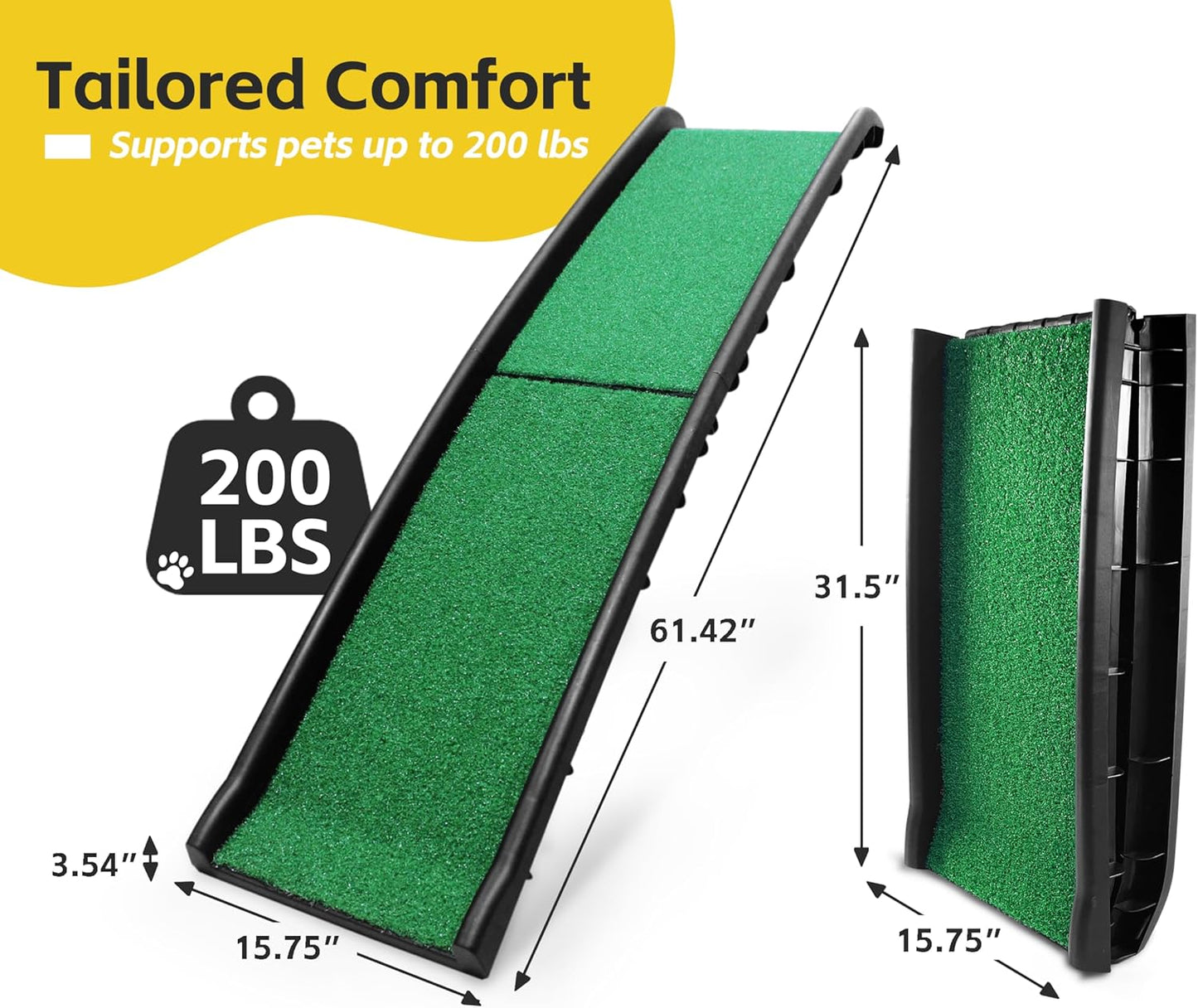 PawStep 50894 Pet Ramp – Foldable Portable Dog Ramp with