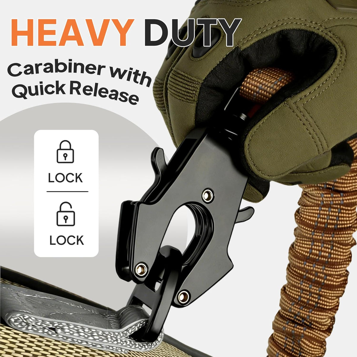 Tactical Dog Leash for Large Dogs, 5-7FT Shock Absorbing