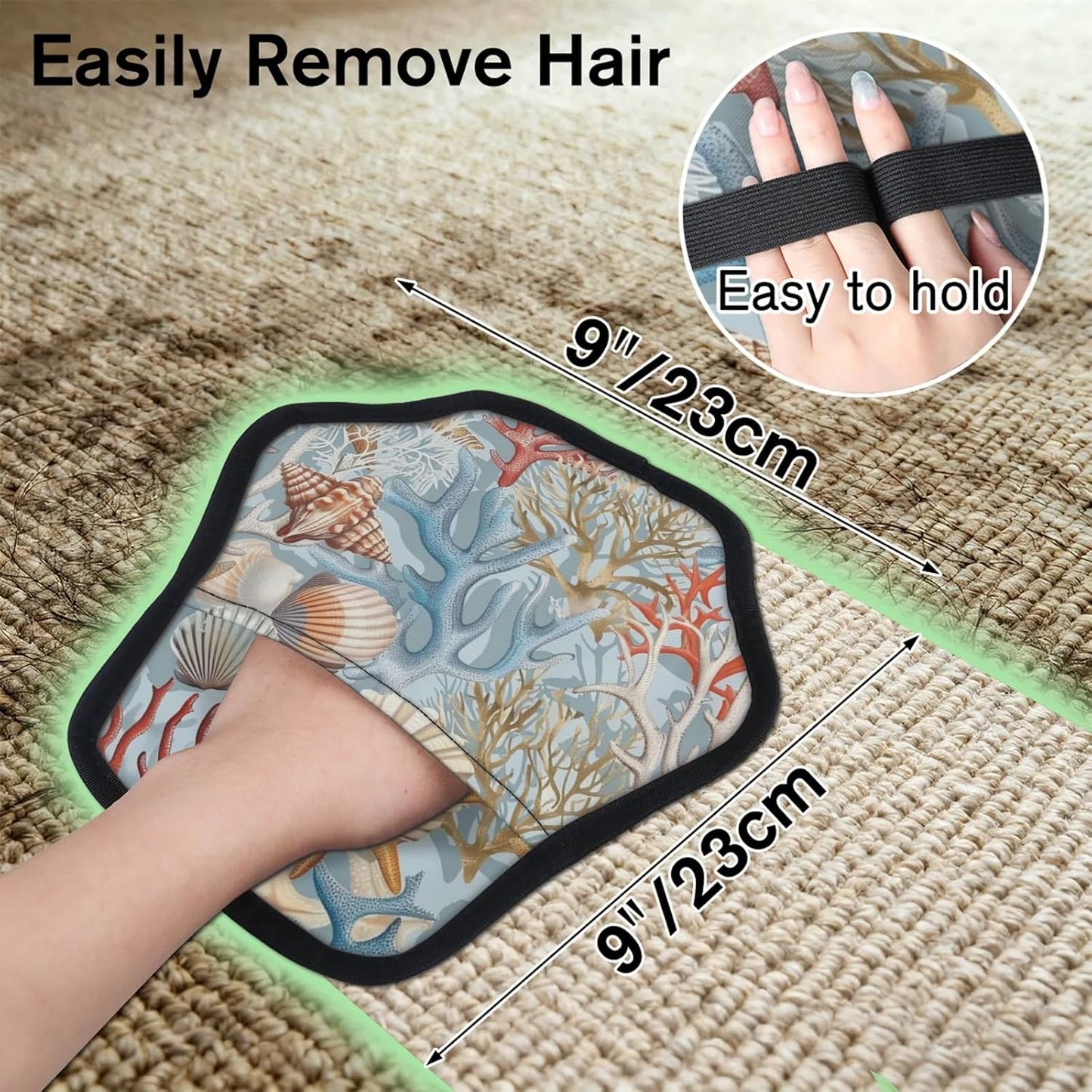 Coastal Beach Nautical 2Pcs Electrostatic Reusable Pet Hair