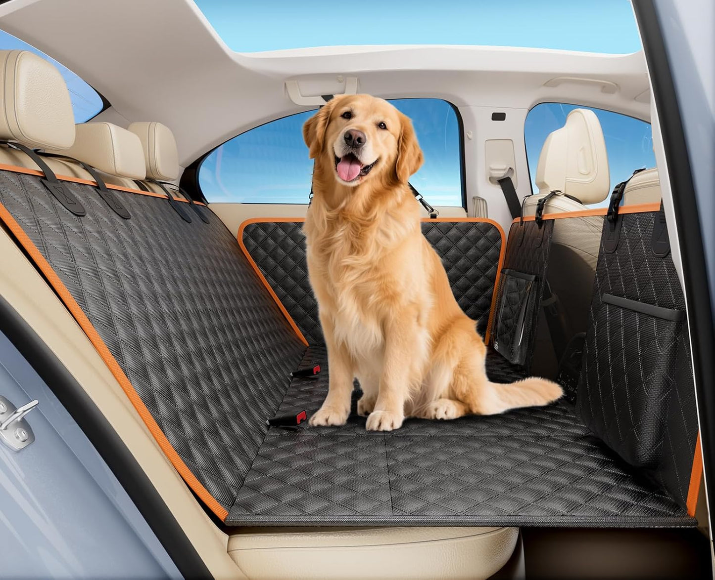 Dog Car Seat Cover for Back Seat, Back Seat Extender for