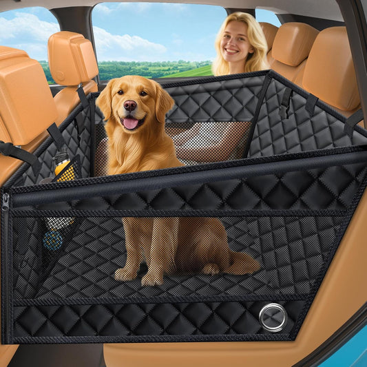 Hard Bottom Dog Car Seat for Large Medium Dogs, Dog Back