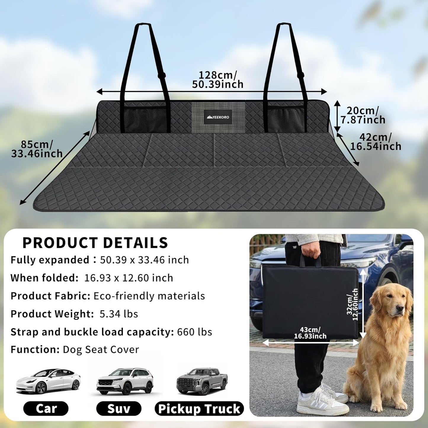 Car Rear Seat Extension Plate, Foldable Car Back Seats