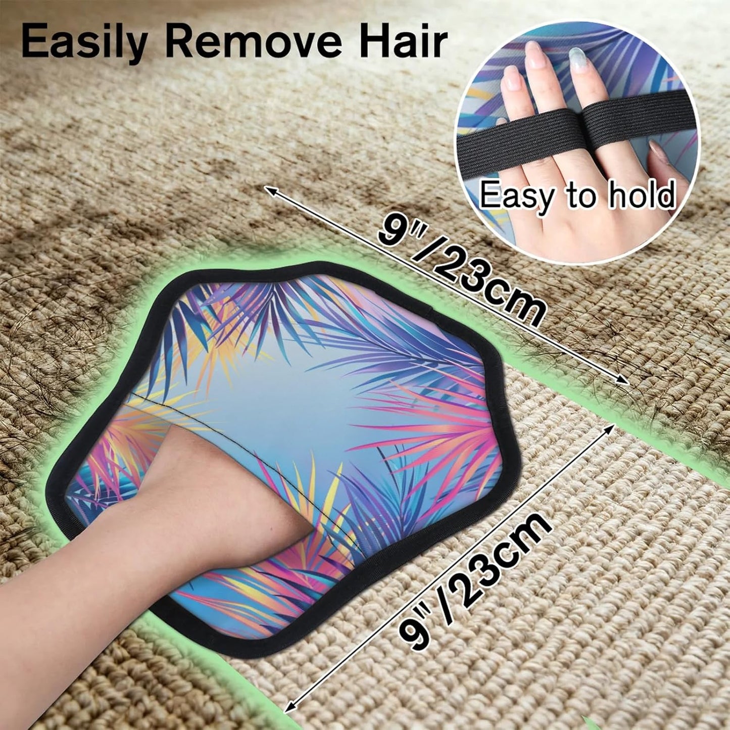 Colourful Palm Leaves 2Pcs Electrostatic Reusable Pet Hair