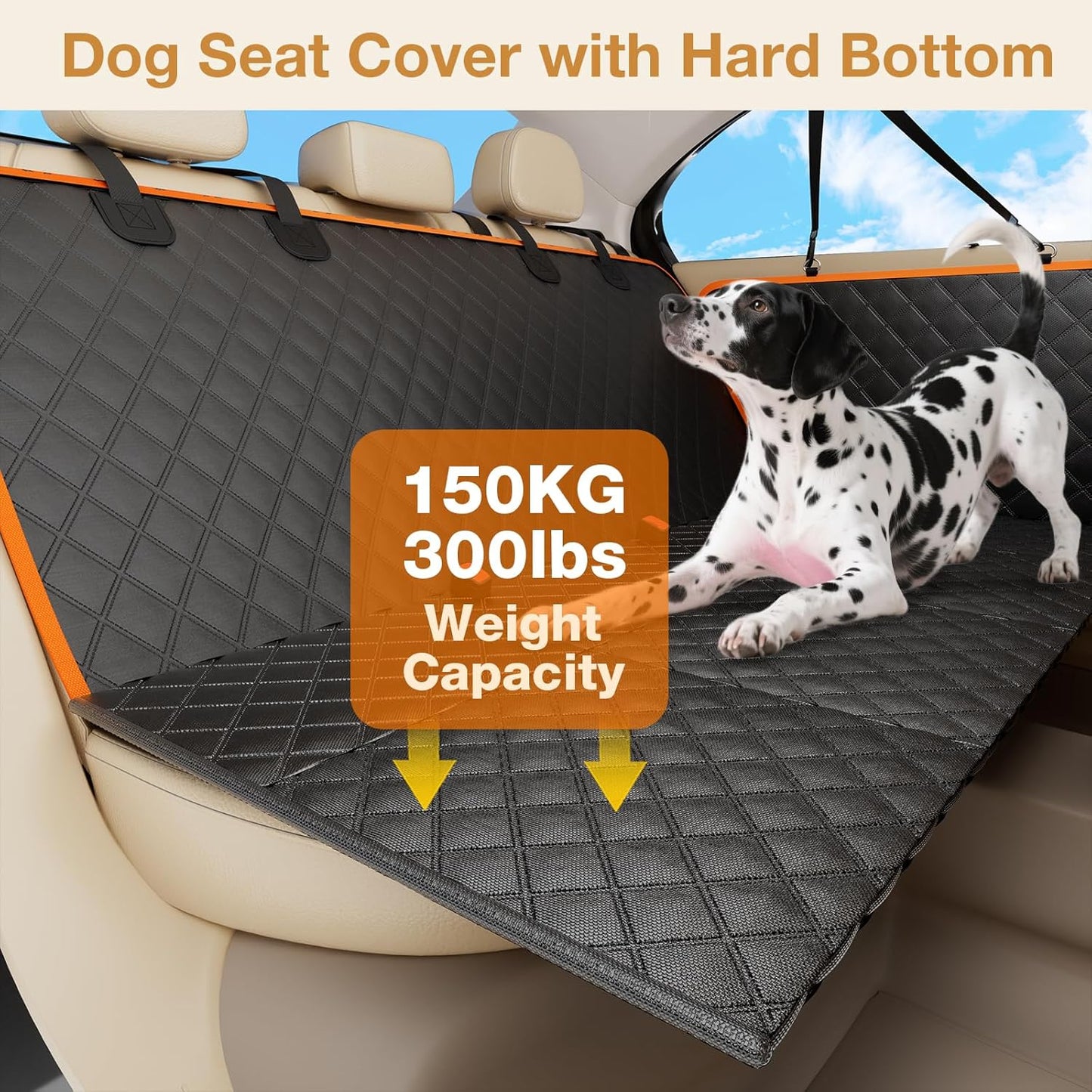 Dog Car Seat Cover for Back Seat, Back Seat Extender for
