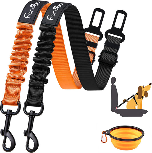 Dog Seat Belt for Car. 2 Pack Adjustable Dog Safety