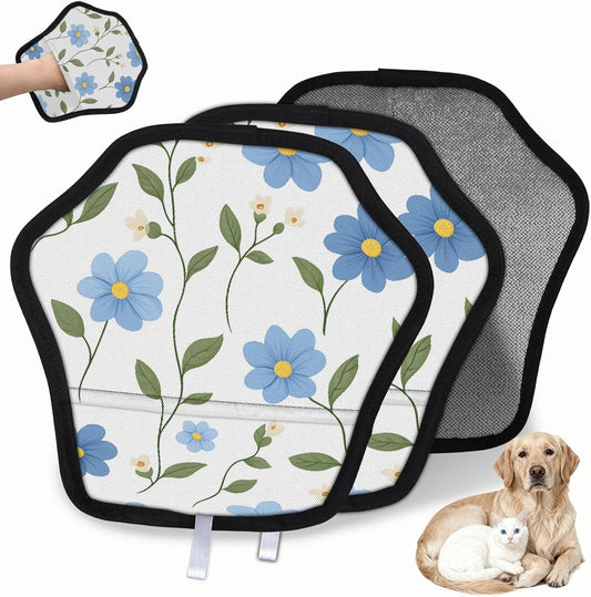 Pet Hair Removal Glove for Dogs Cats Reusable Washable Set