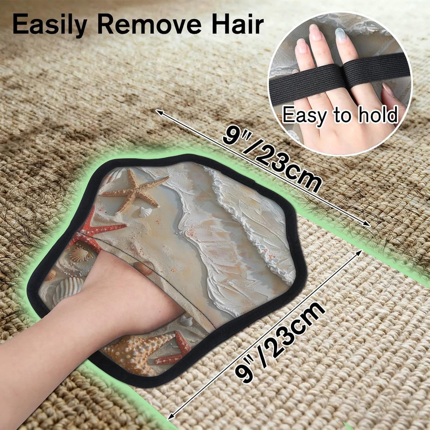 Summer Ocean Beach 2Pcs Electrostatic Reusable Pet Hair