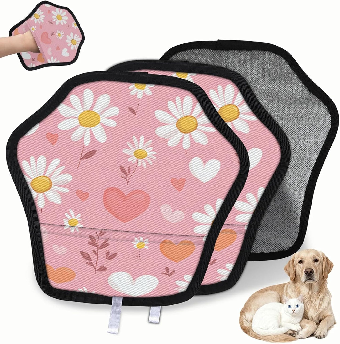 Pet Hair Removal Glove for Dogs Cats Reusable Washable Set