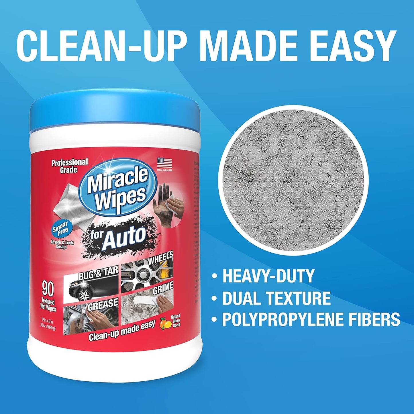 for Automotive, All Purpose Cleaning Wipes for Hands, Auto