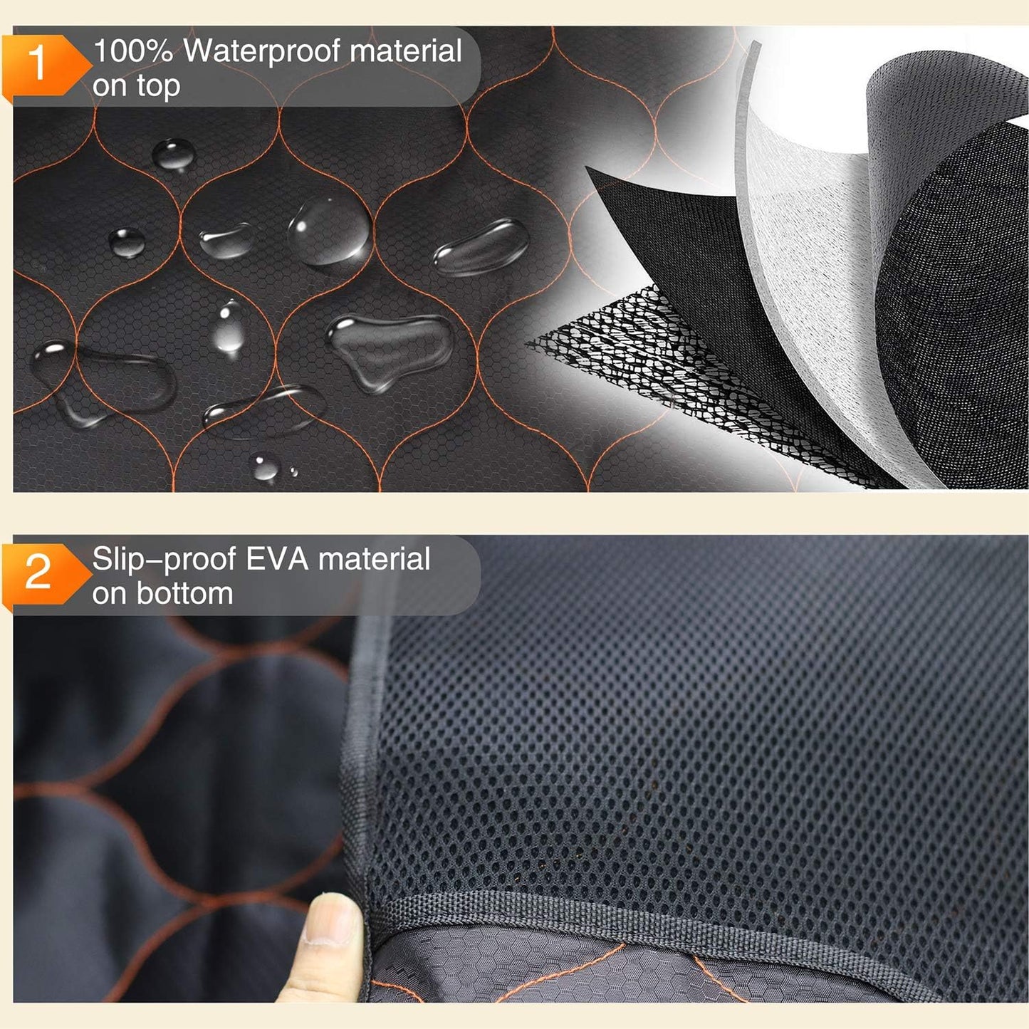Dog Car Seat Cover Waterproof Pet Bench Seat Cover Nonslip