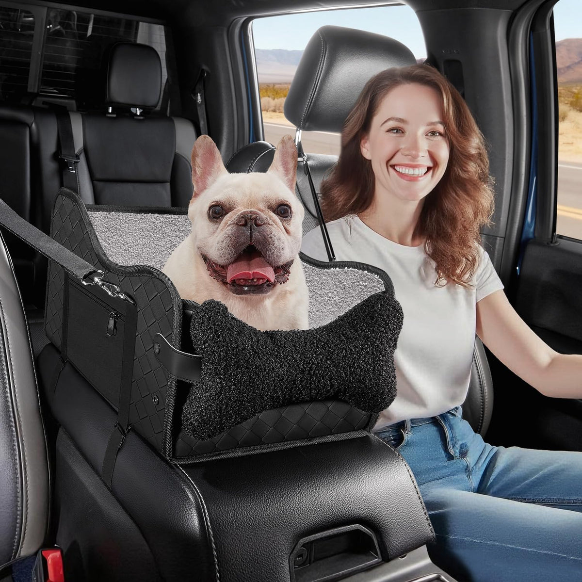 Center Console Dog Car Seat,Pet Puppy Middle Console Dog
