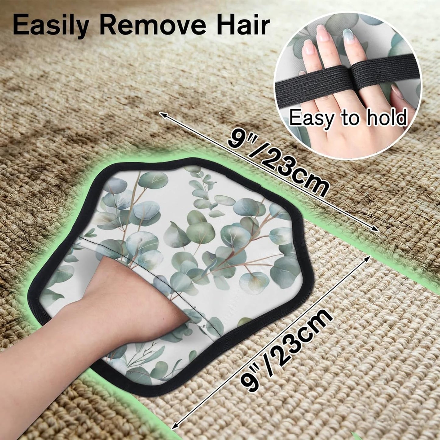 Summer Eucalyptus Leaves 2Pcs Electrostatic Reusable Pet