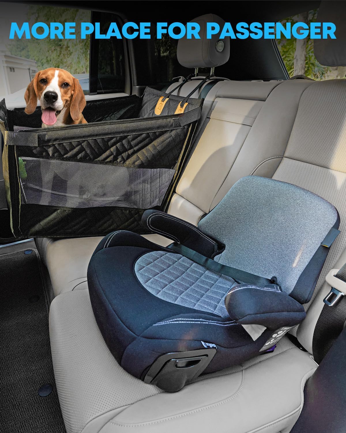 Dog Car Seat Cover for Small Dogs, Hard Bottom Dog Car Seat