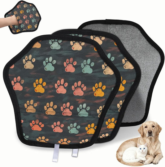 Cute Puppy Dog Paw 2Pcs Electrostatic Reusable Pet Hair