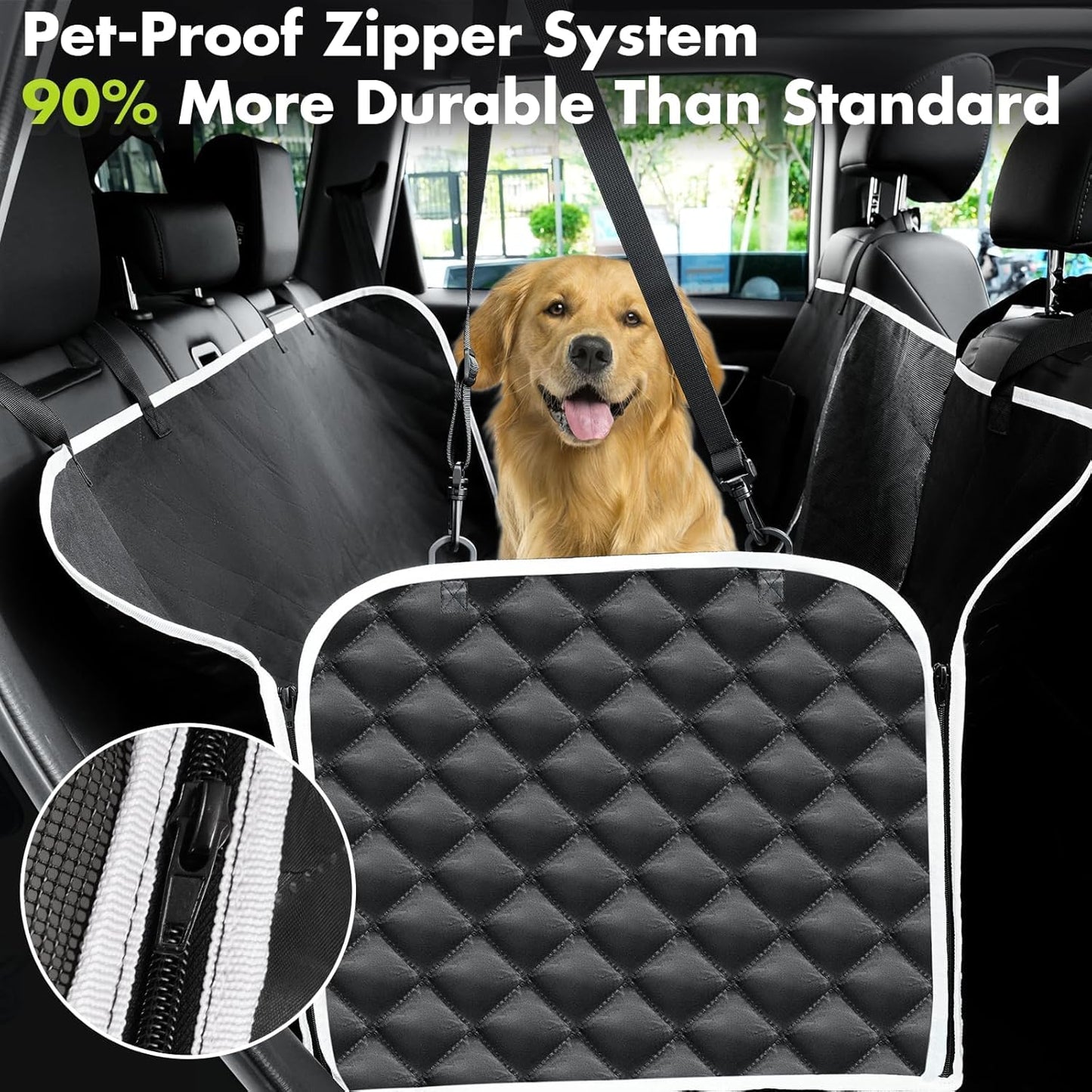 Car Seat Cover for Dogs, Non-Slip Dog Hammock for Car Back