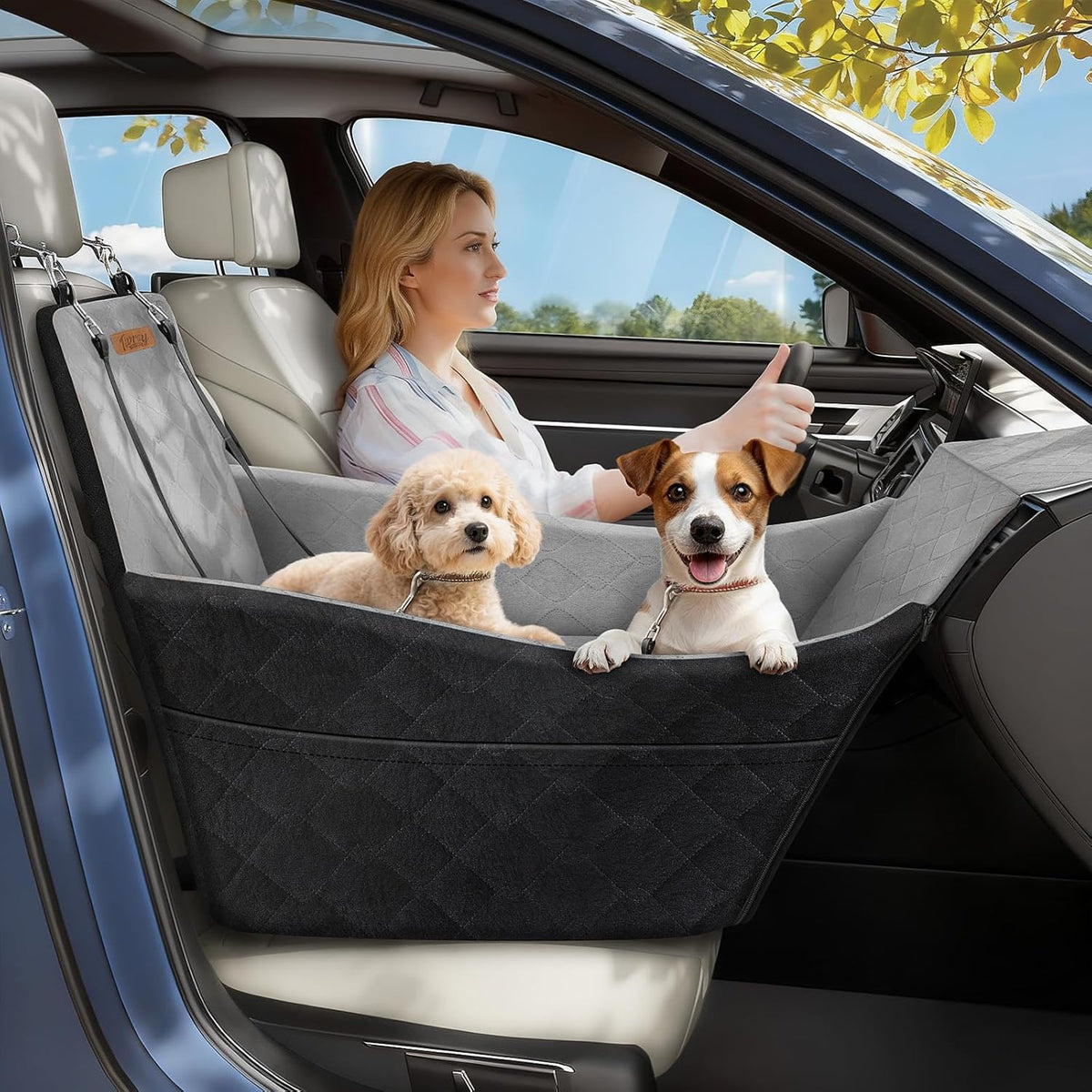 Elevated Dog Car Seat, Dog Booster Car Seats for Small &