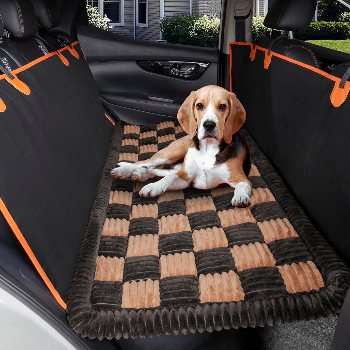 Dog Bed for Car Back Seat, Non-Slip Backseat Dog Car Bed